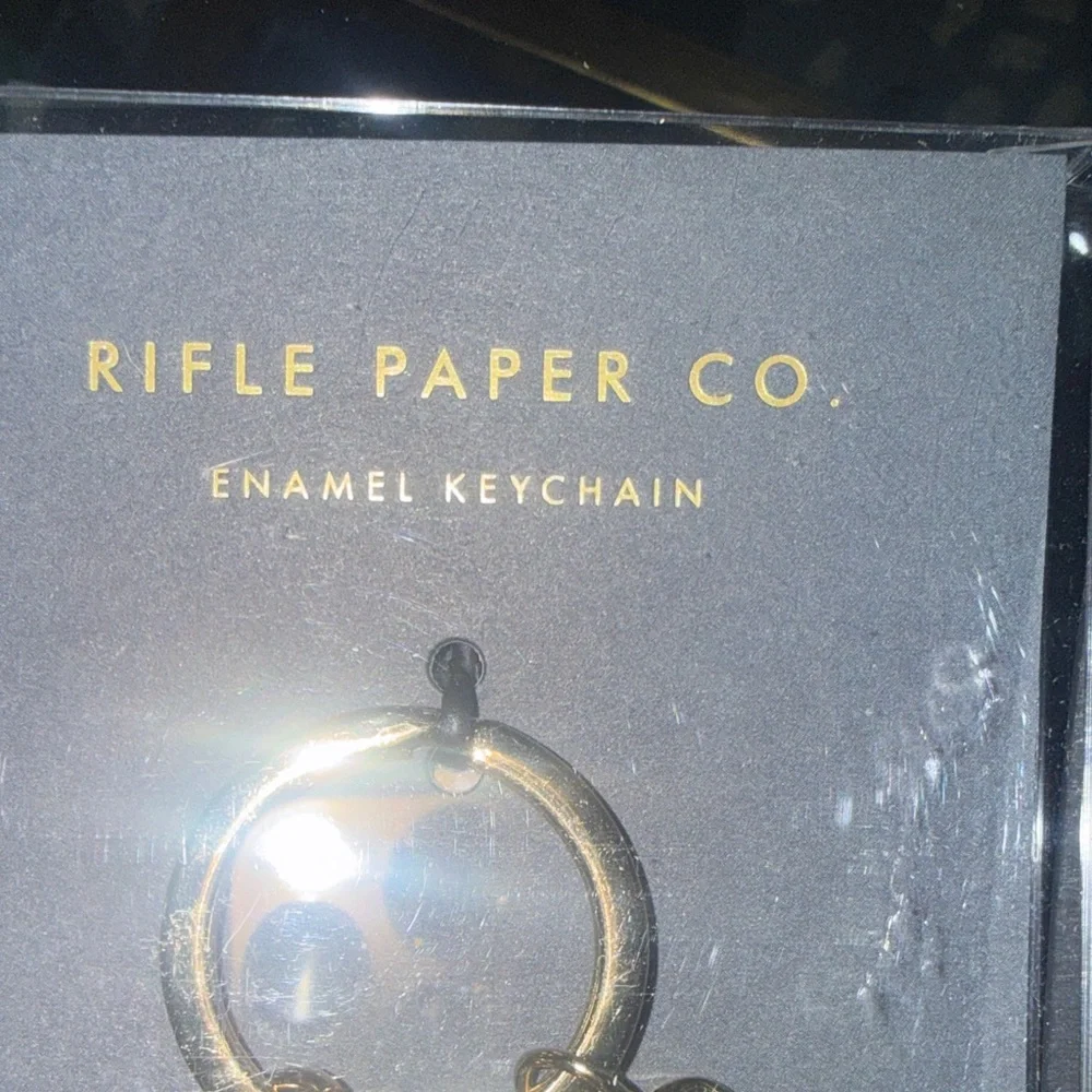 Rifle Paper Co. Enamel Scooter Keychain - Red, Blue & Gold - Picture 5 of 5